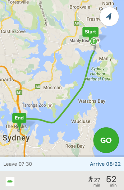 Manly Ferry Route Map Added: Manly Fast Ferries - Citymapper