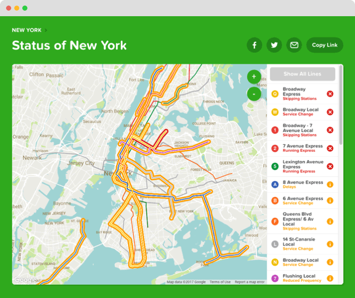 Live departures for all NYC Subway lines - Citymapper